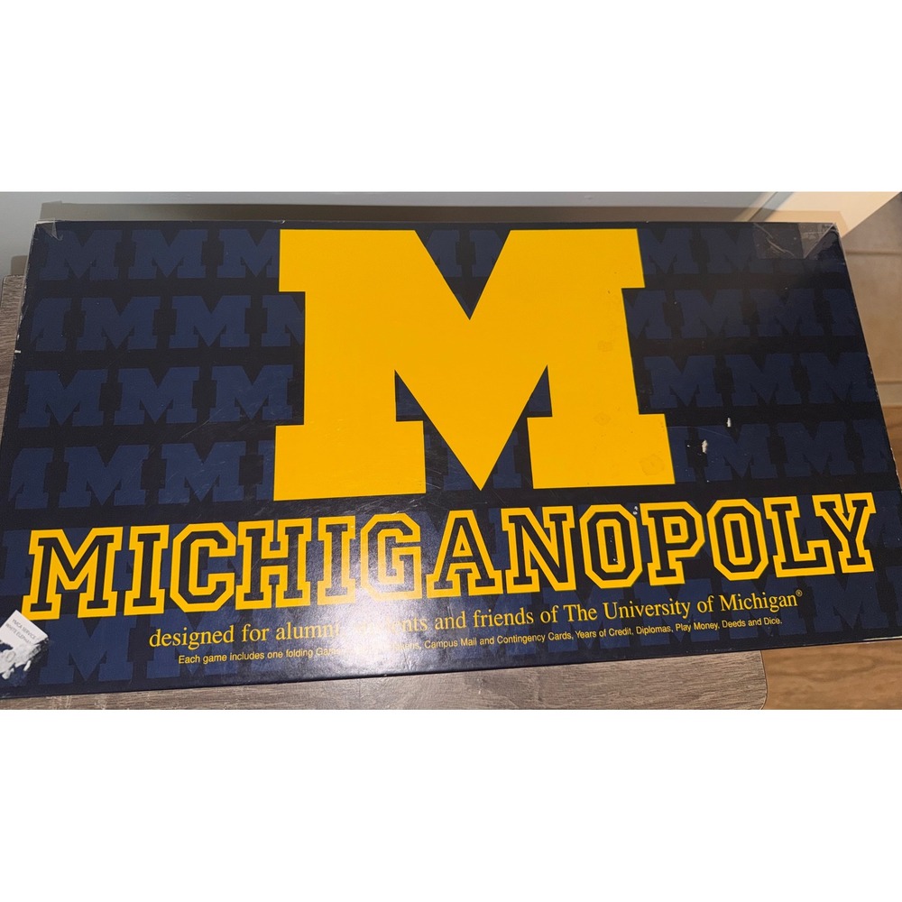 Michiganopoly Board Game University of Michigan Late For The Sky Complete Set